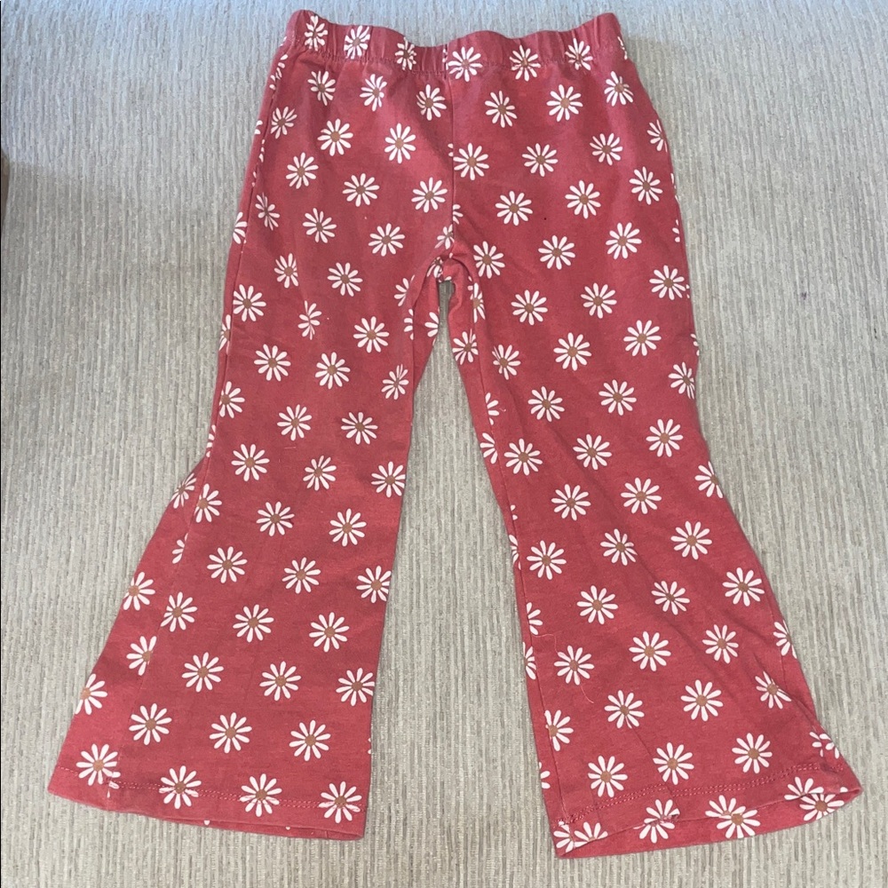 Red Floral Patterned Pants